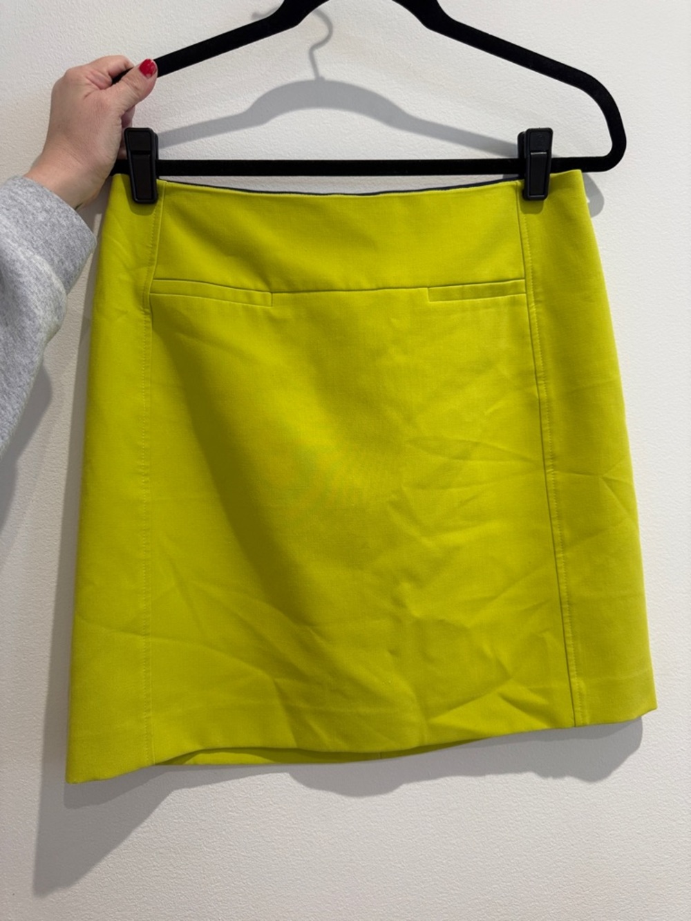 LOFT Neon Lime A-Line Mini Skirt